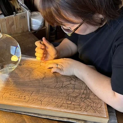 江戸木版画 彫師:菅香世子氏