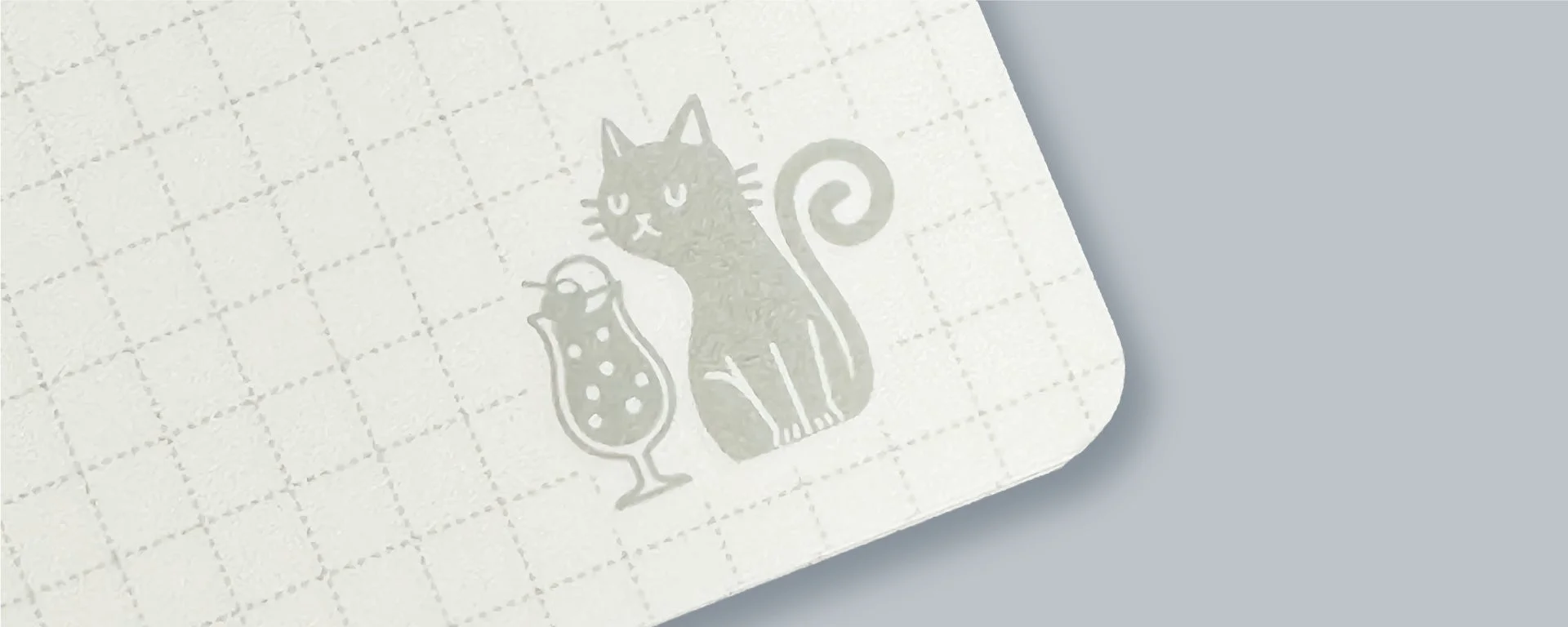 猫とドリンクのイラスト