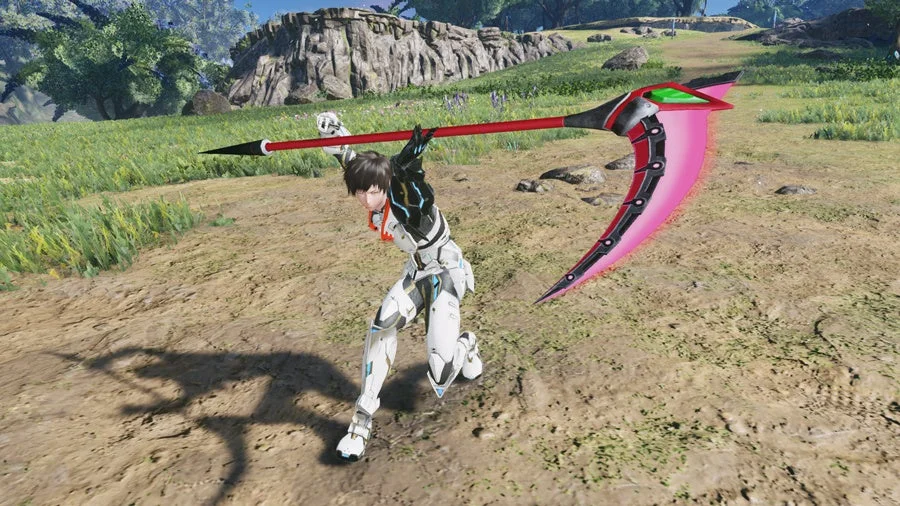 キャラクターが鎌を構える様子