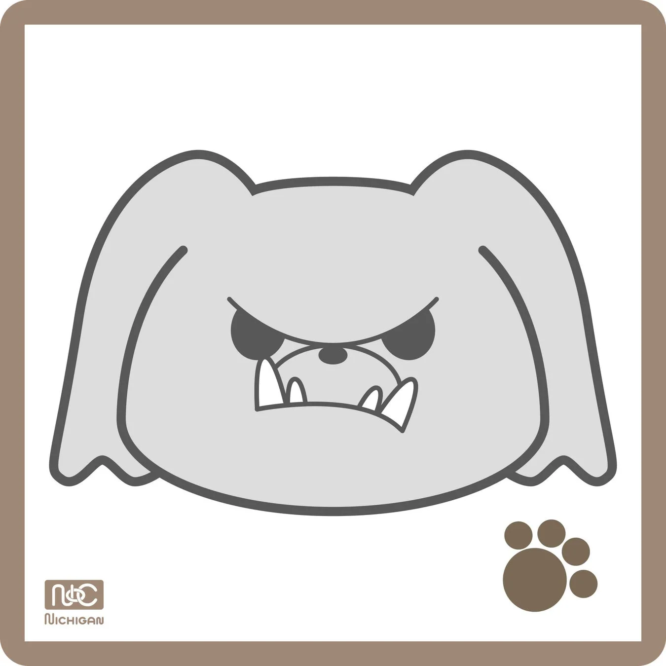 怒った顔のニチワンくん