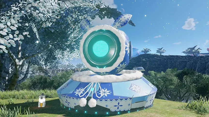 冬らしい装飾のリージョンマグ