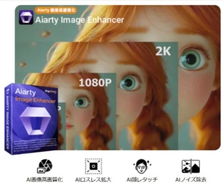Aiarty Image EnhancerのAI画像高画質化機能