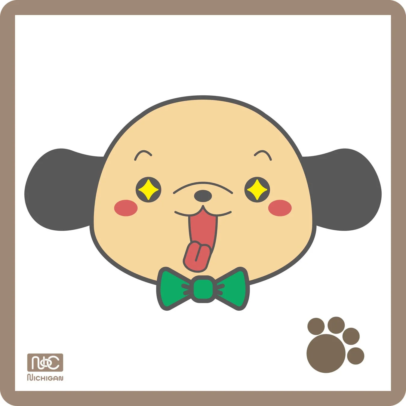 足跡とニチワンくん