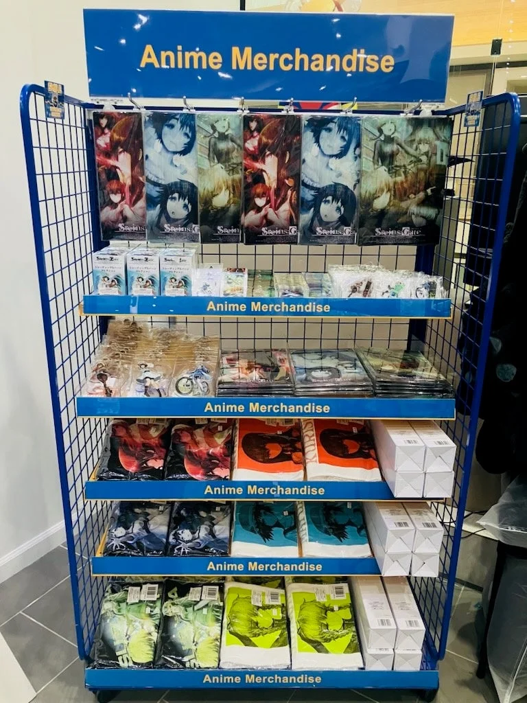 アメリカ会場のグッズ陳列