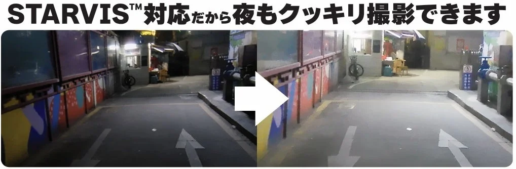 STARVIS™対応による夜間撮影比較