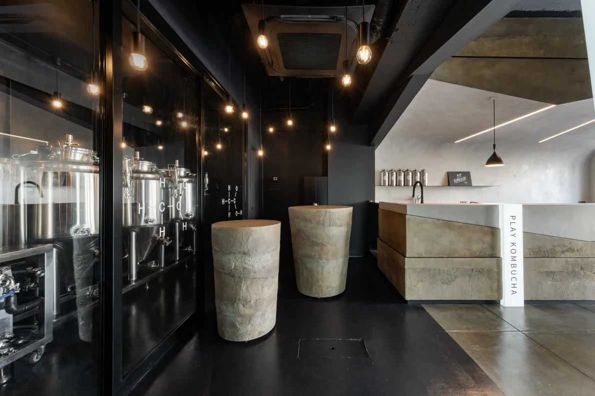 Kombucha醸造所の様子