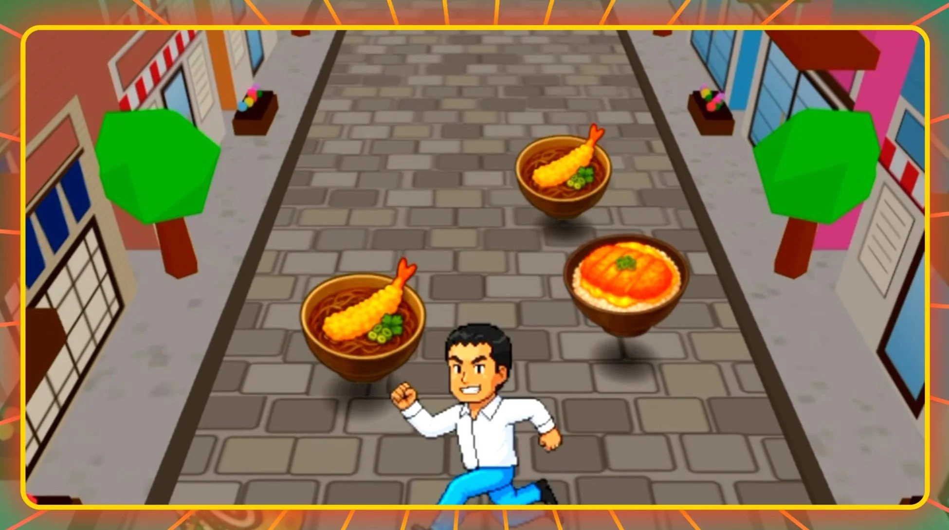 ゲーム画面（日本食の器）