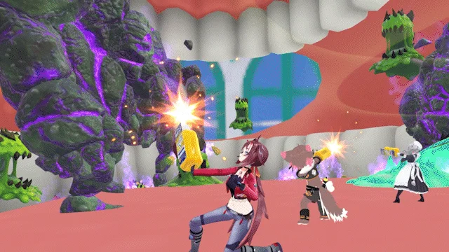 バーチャルマーケットにおけるゲーム体験の様子