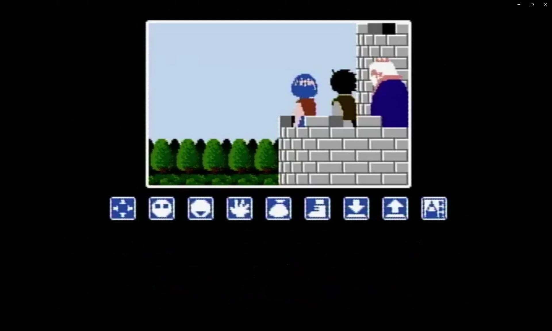 原作ゲーム画面：城とキャラクター