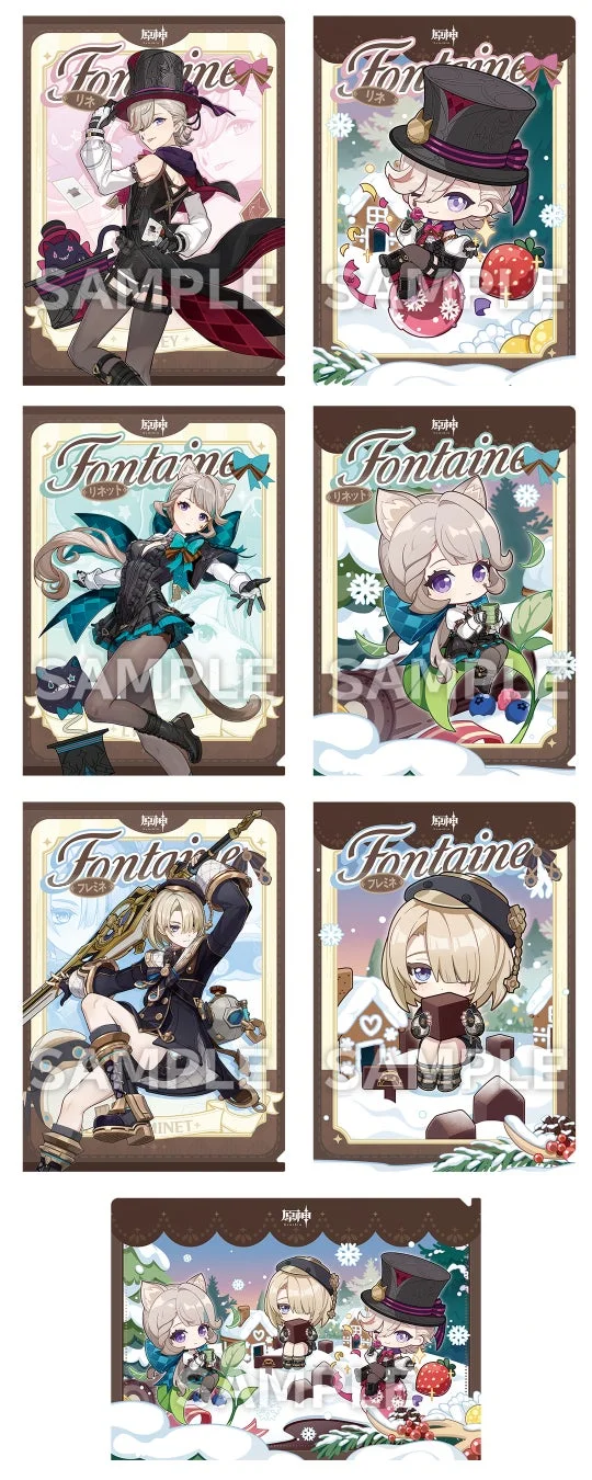 原神フォンテーヌキャラクターのオリジナルクリアファイル