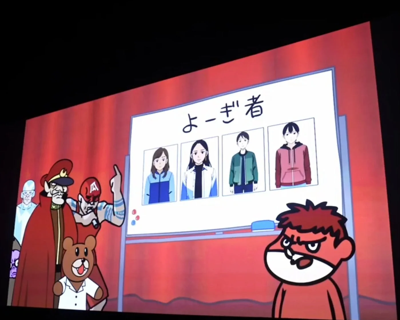 容疑者パネルのキャラクターたち