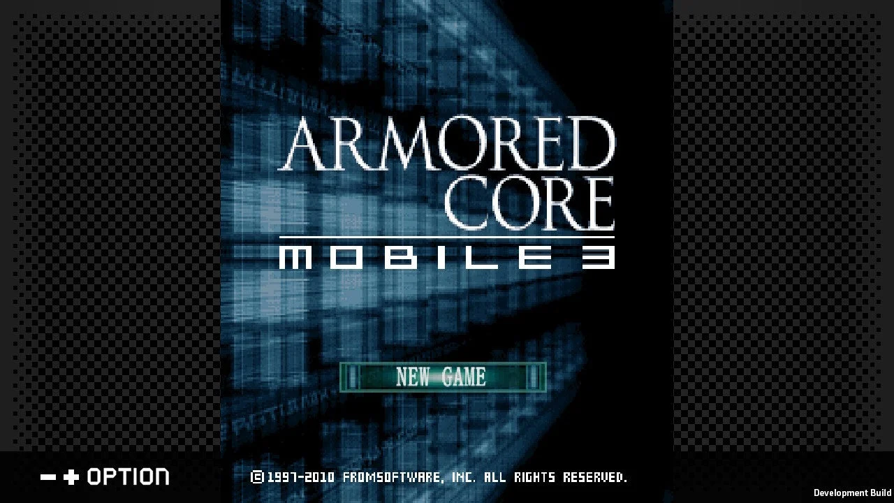 ARMORED CORE MOBILE 3 タイトル画面