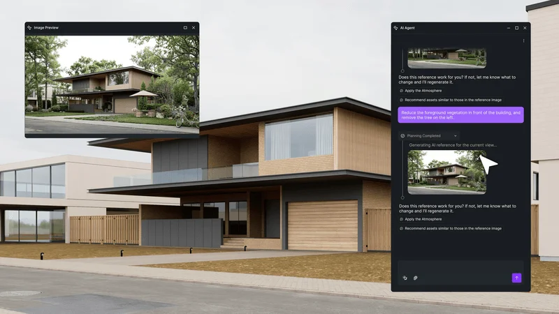AIエージェントによる建築デザイン変更プロセス