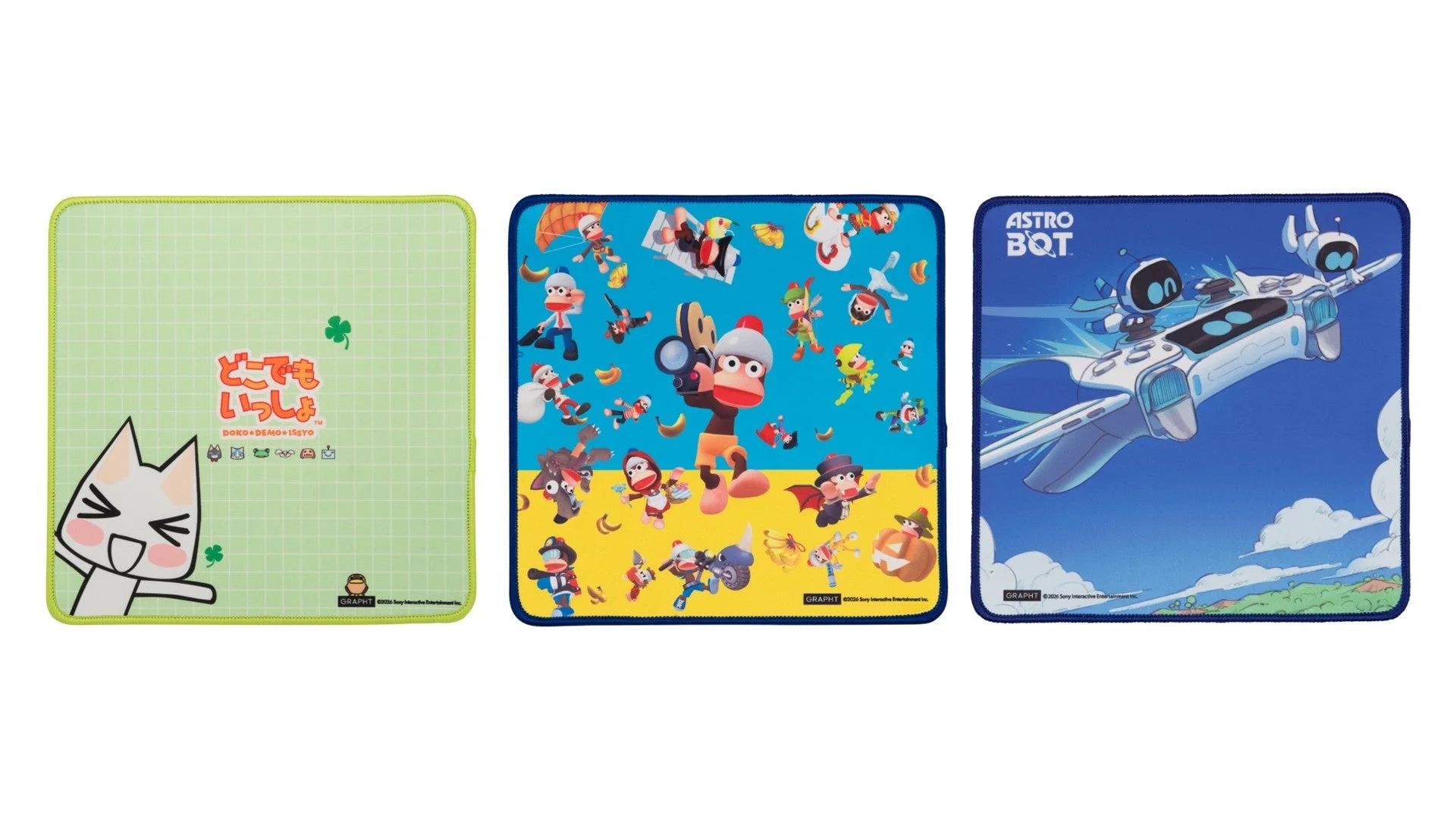 サルゲッチュ、どこでもいっしょ、ASTRO BOTのマウスパッド