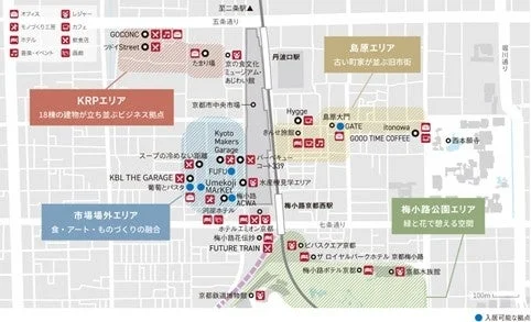京都梅小路エリアの地図