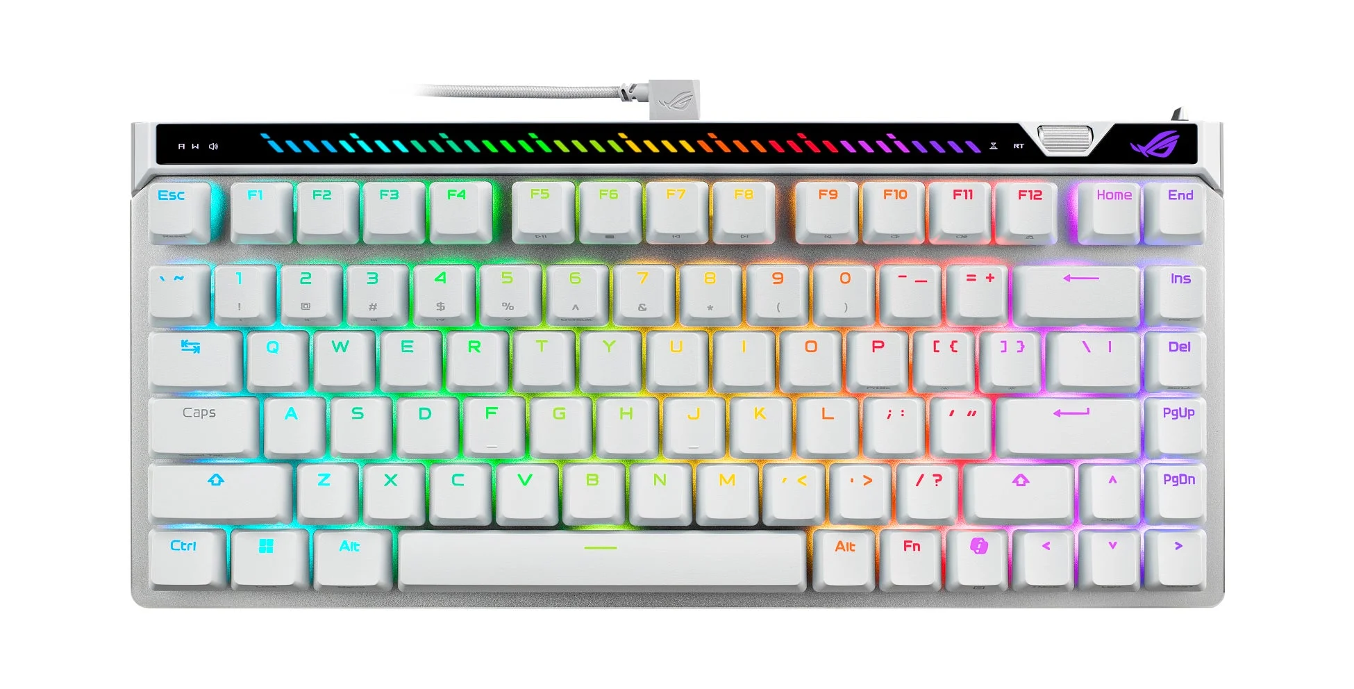 白いゲーミングキーボード