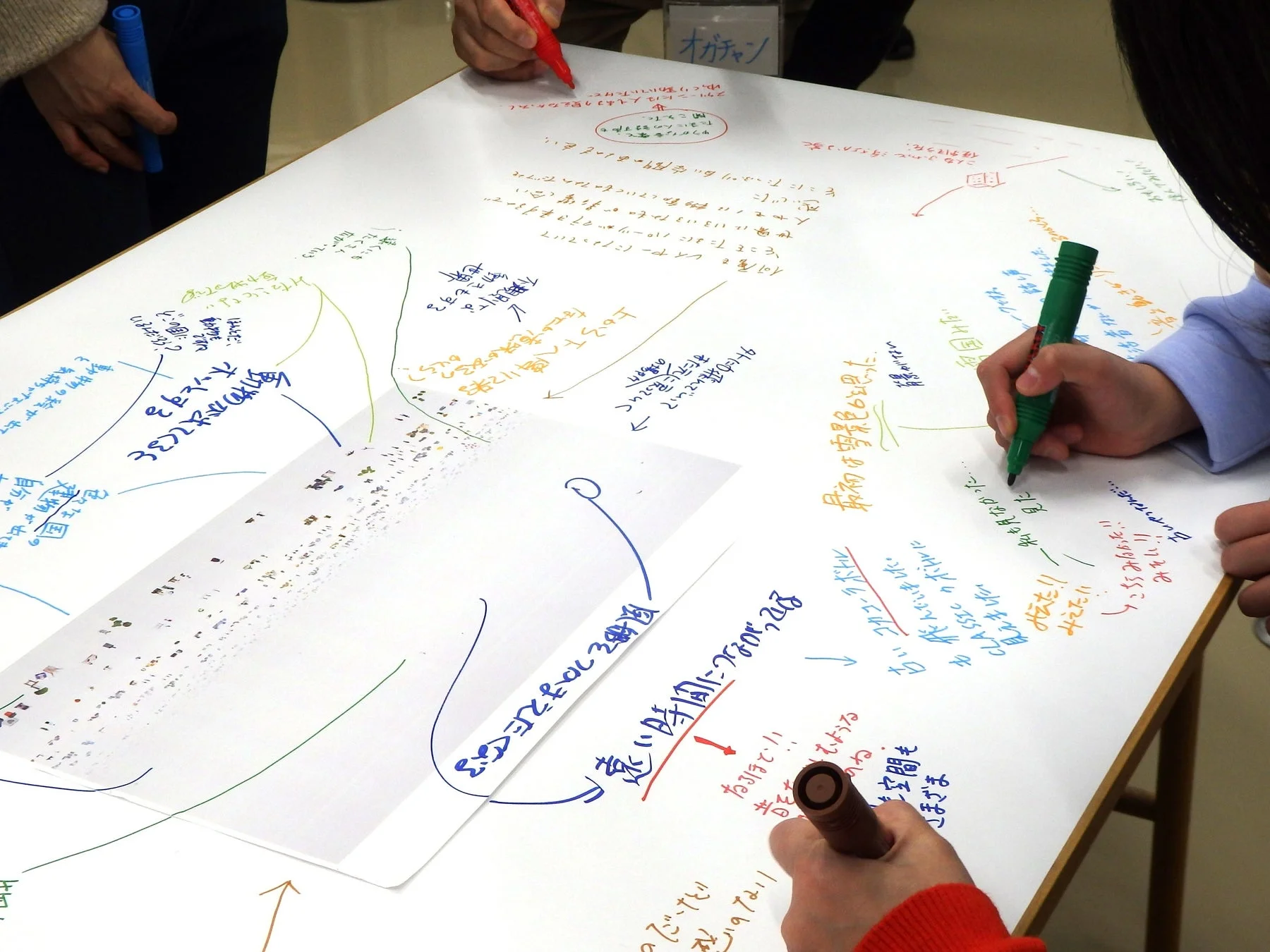 ワークショップでアイデアを出し合う人々