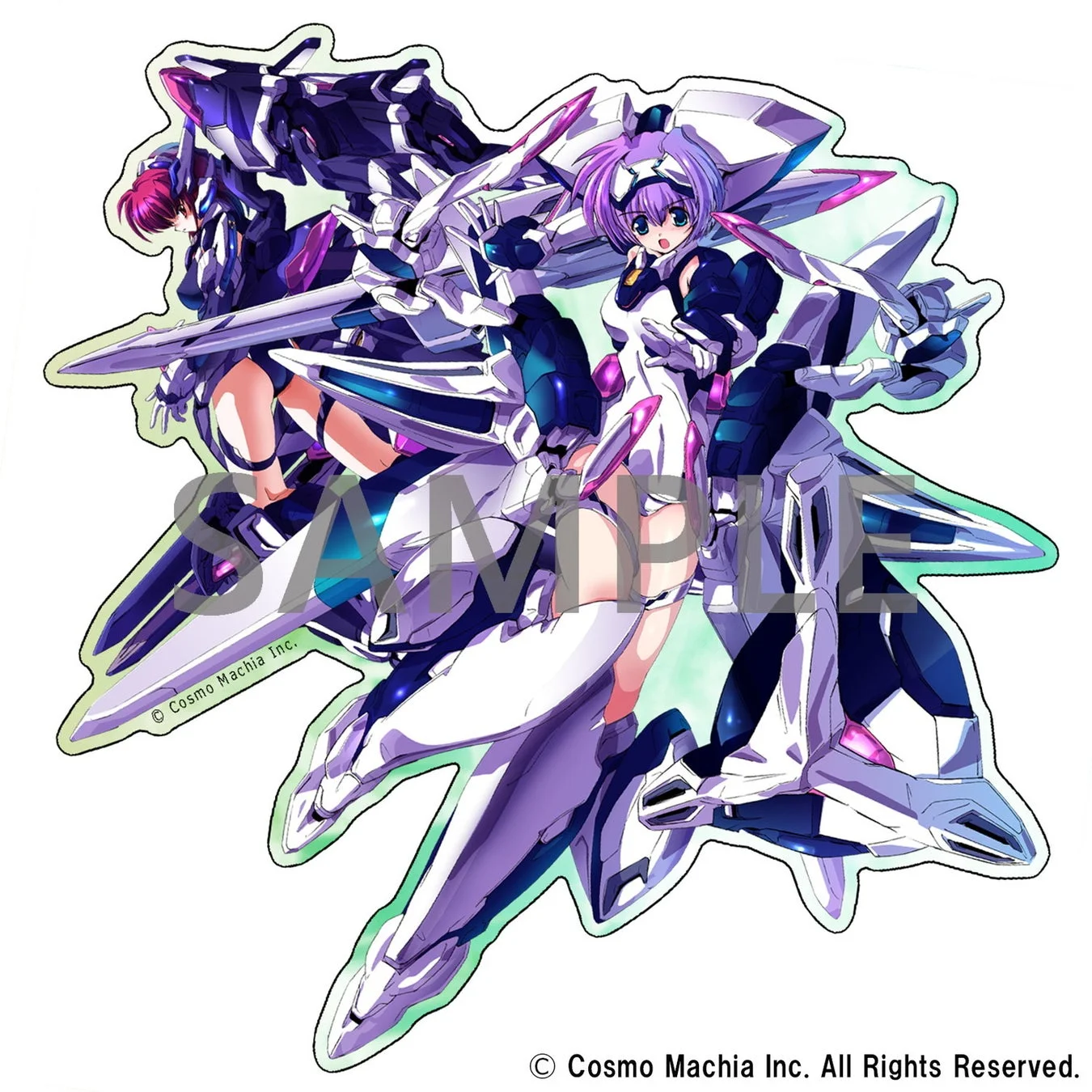 ダイカット・ステッカー「エグゼエリカ＆クルエルティア」