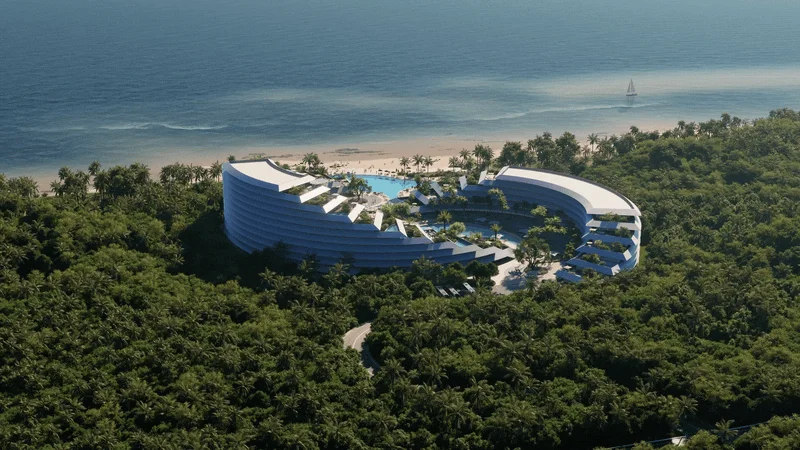 豪華なリゾート地のCGパース