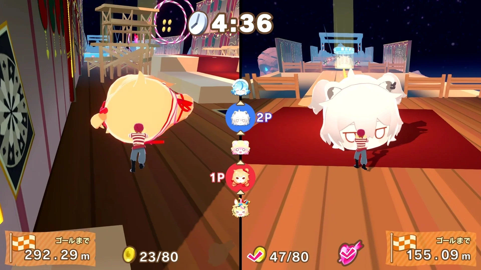 2人対戦のゲーム画面