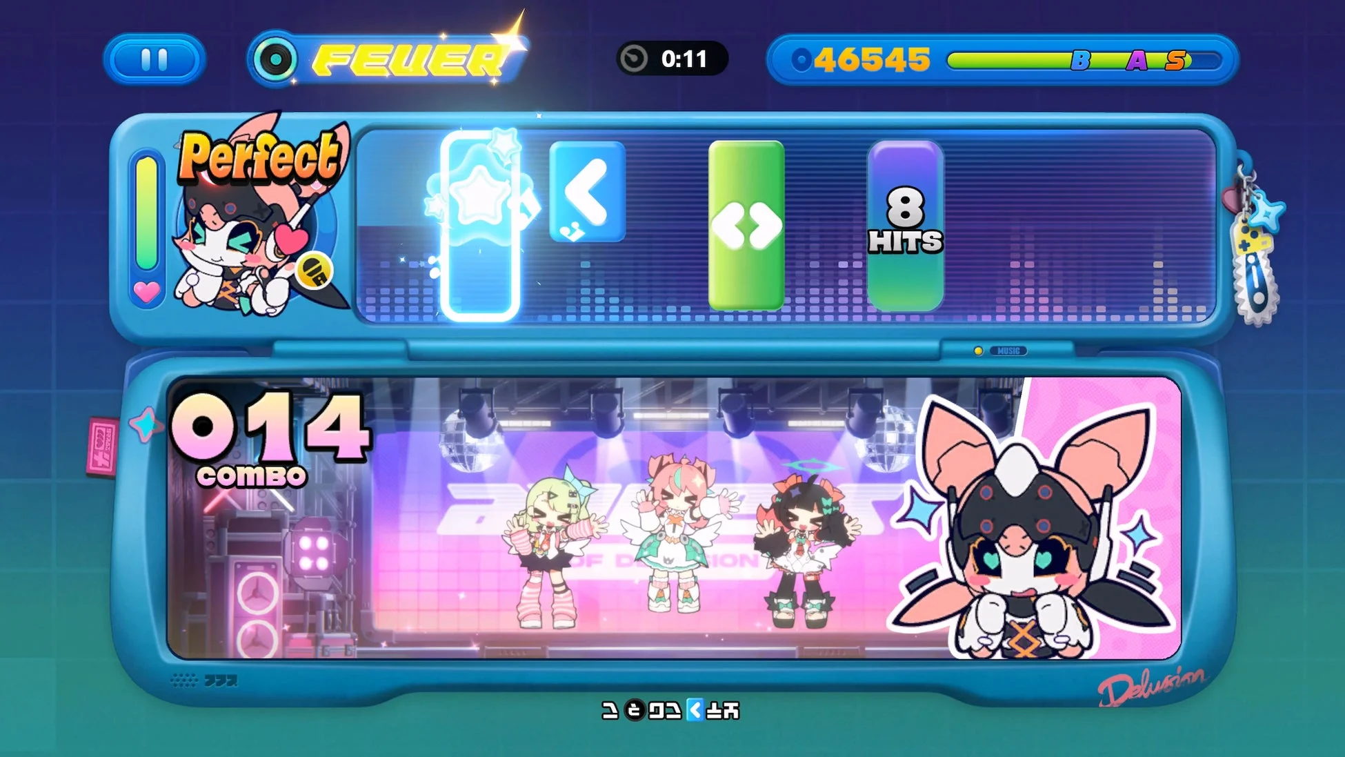 リズムゲーム画面