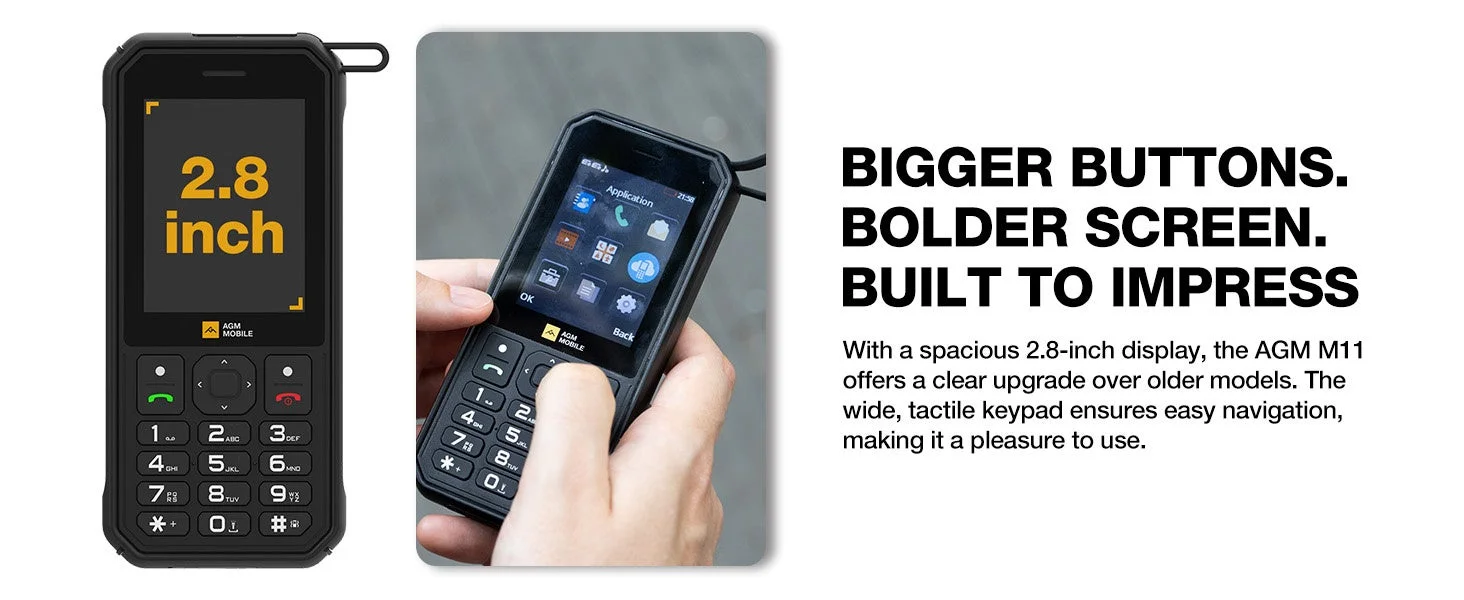 2.8インチディスプレイとキーパッド