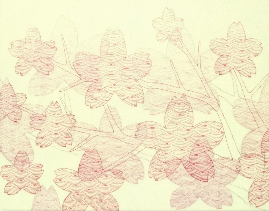 桜,花,和柄,パターン,テキスタイル,背景,春