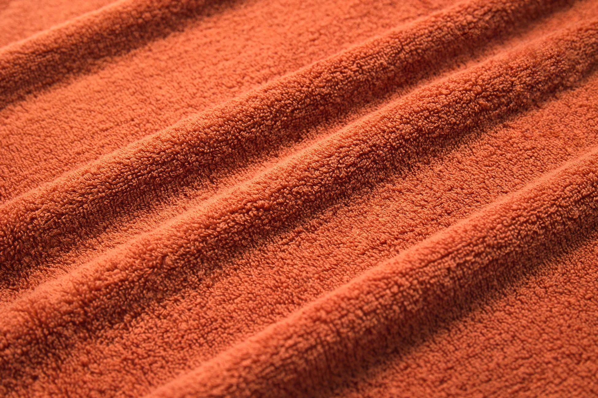 オレンジ色のタオルのクローズアップ
