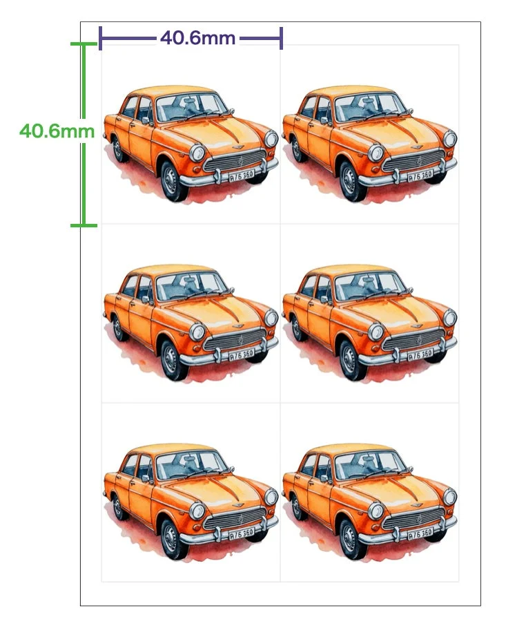 6分割テンプレート例
