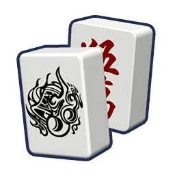 龍の模様と「中」の文字が特徴的な麻雀牌