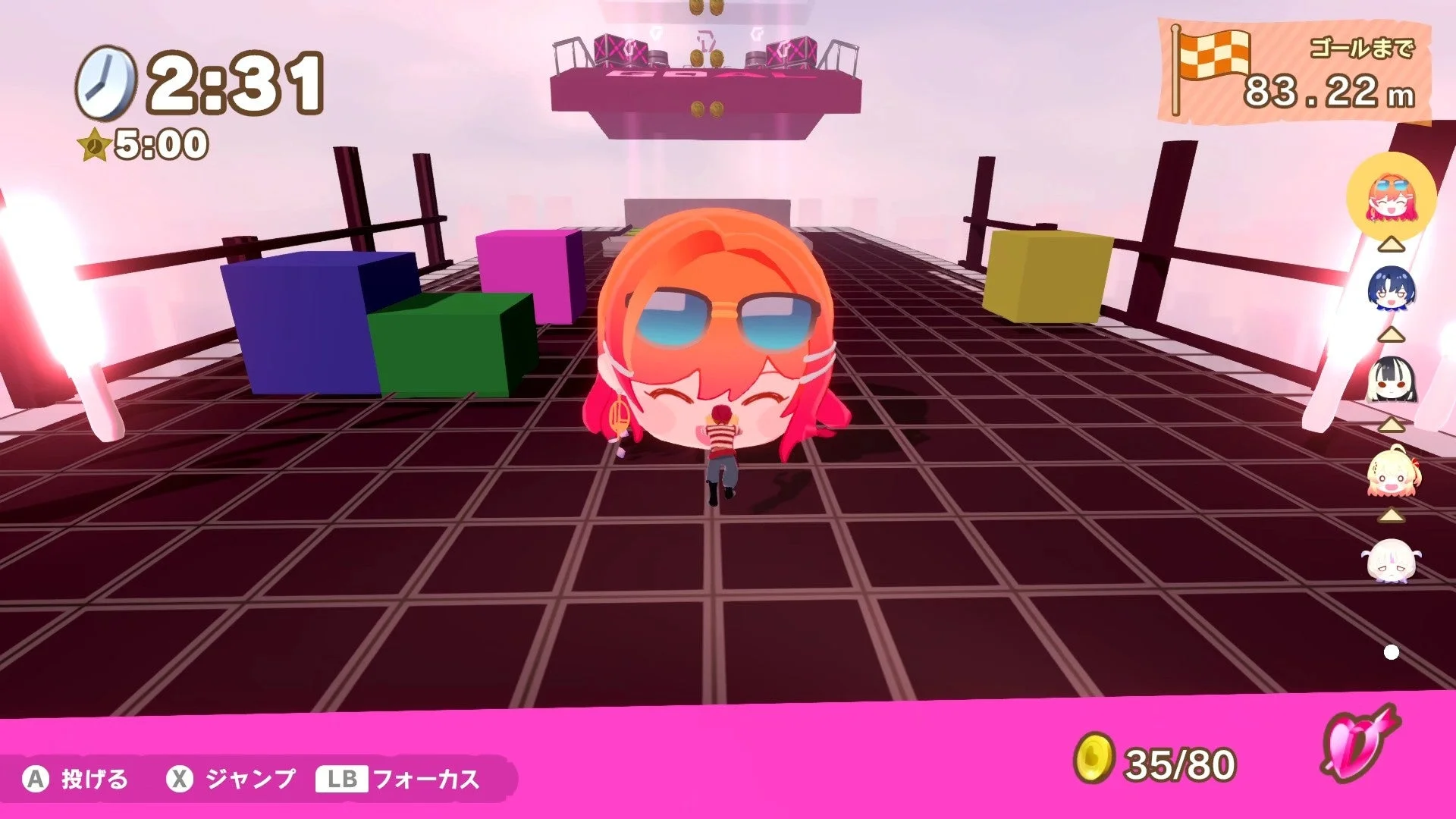 hololive DEV_ISコラボステージのゲーム画面