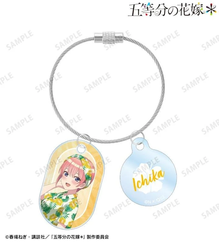 描き下ろし 中野一花 アロハシャツver. 2連ワイヤーアクリルキーホルダー