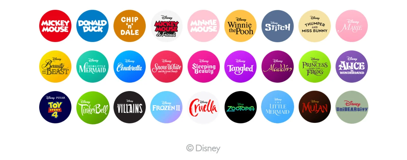 ZEPETOで体験できるディズニーIP一覧