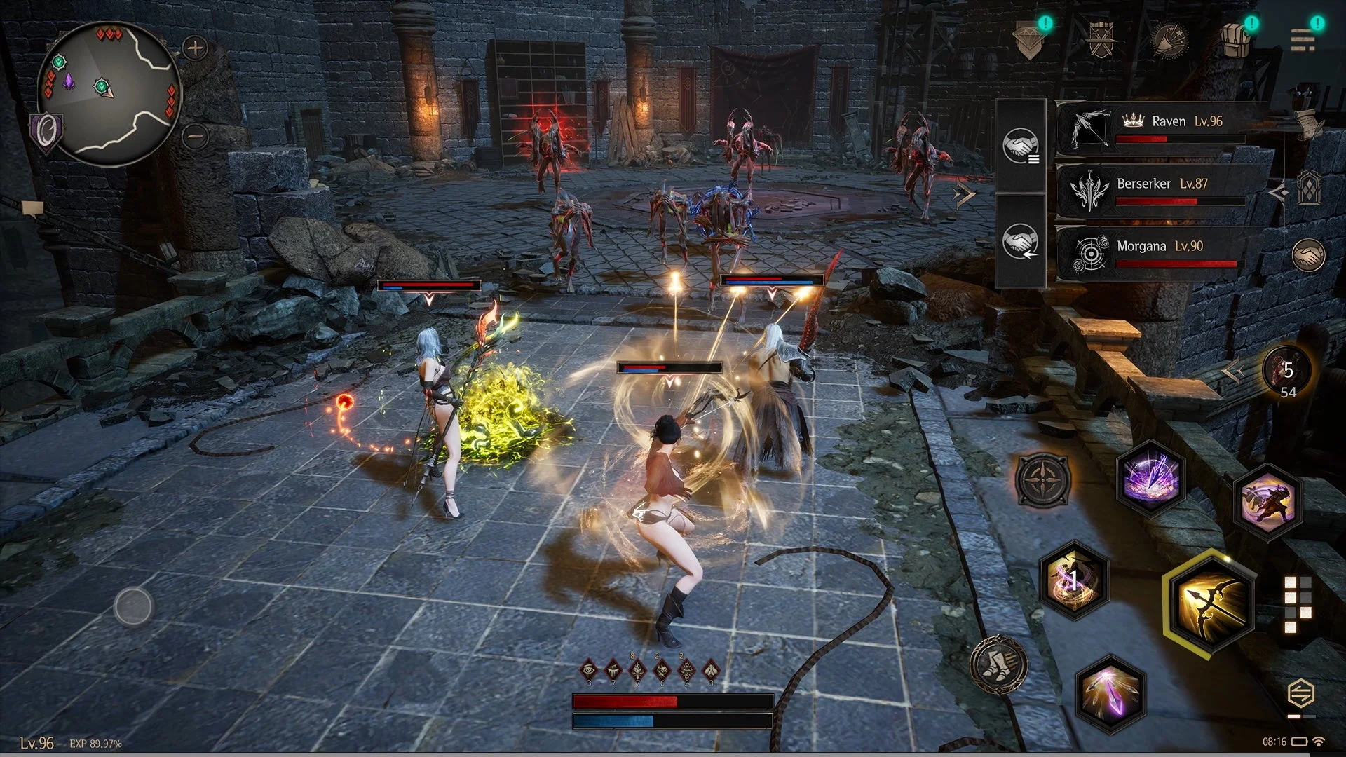 アクションRPGの戦闘シーン