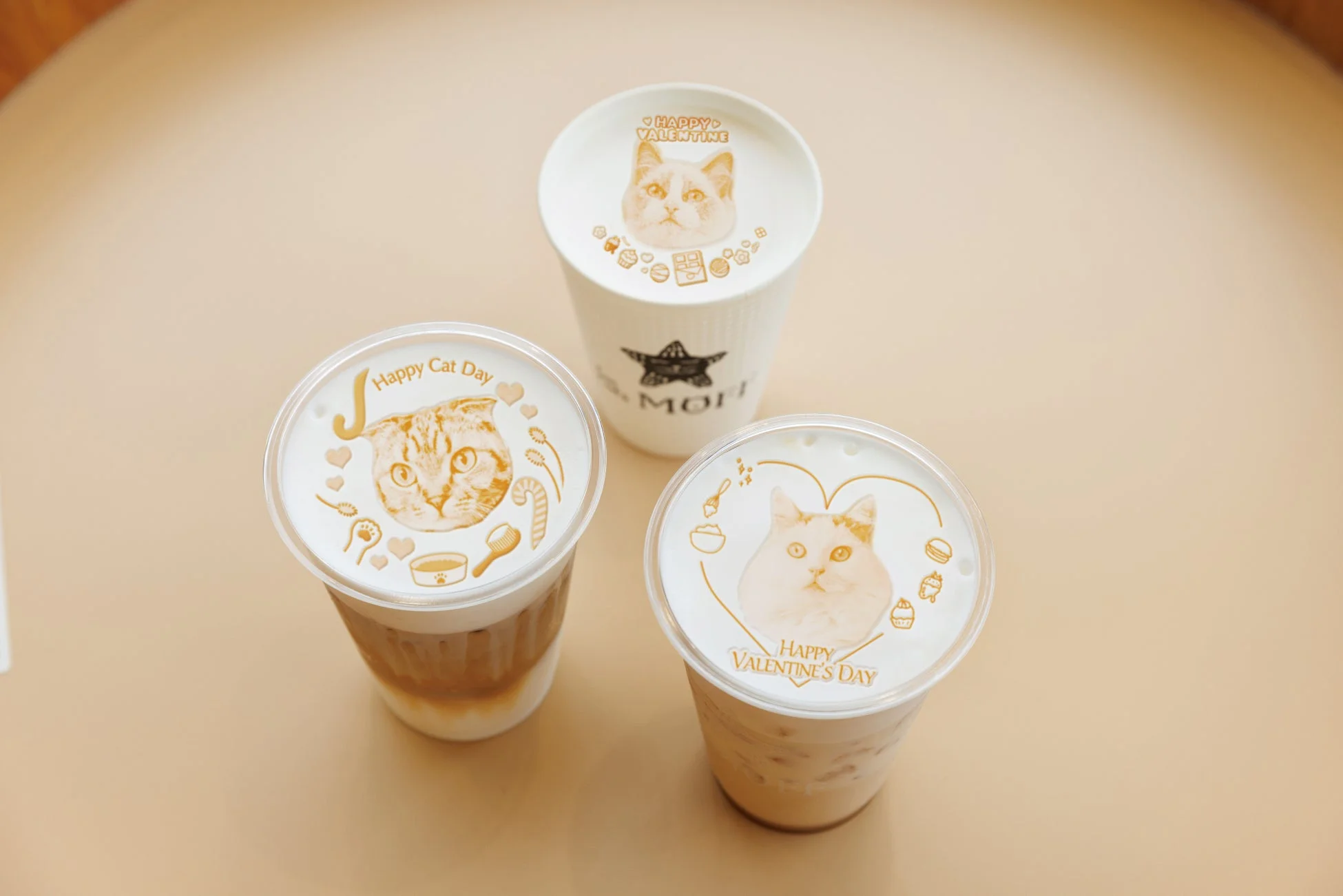 バレンタイン＆猫の日限定ラテアートのイメージ