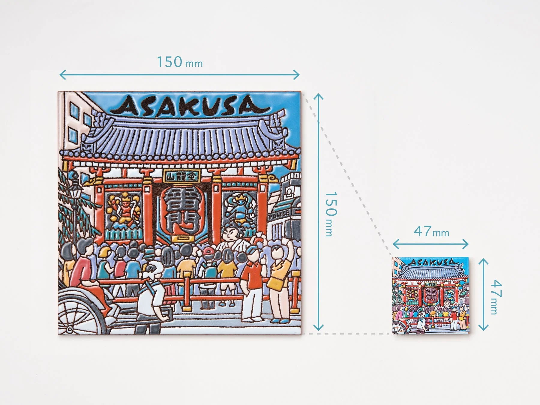 スペインタイルへの加工工程イメージ