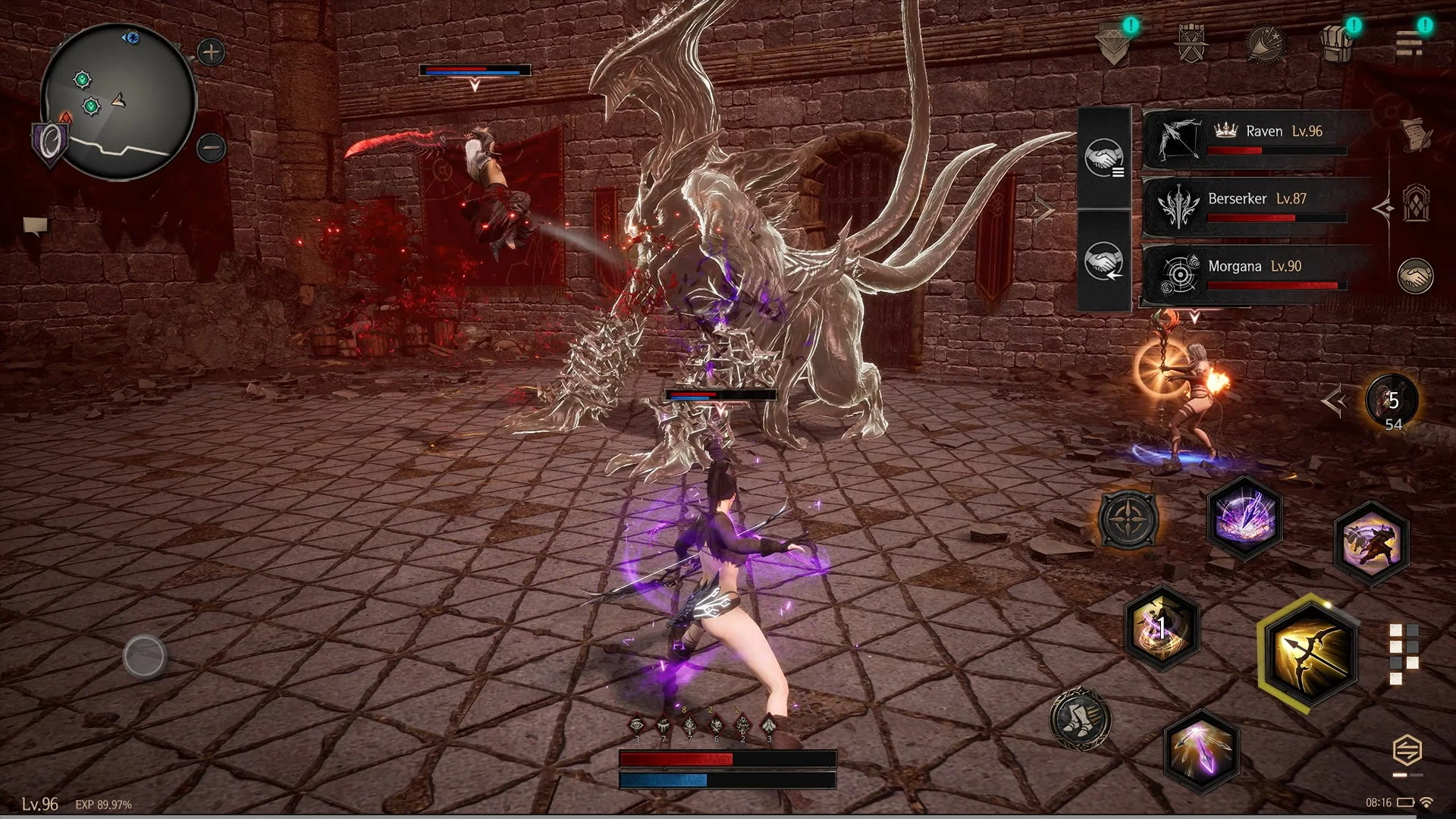 ファンタジーRPGの戦闘シーン