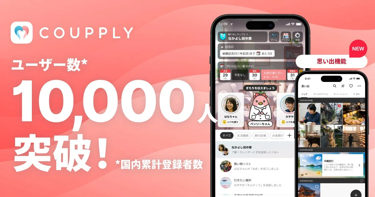 COUPPLY ユーザー数1万人突破