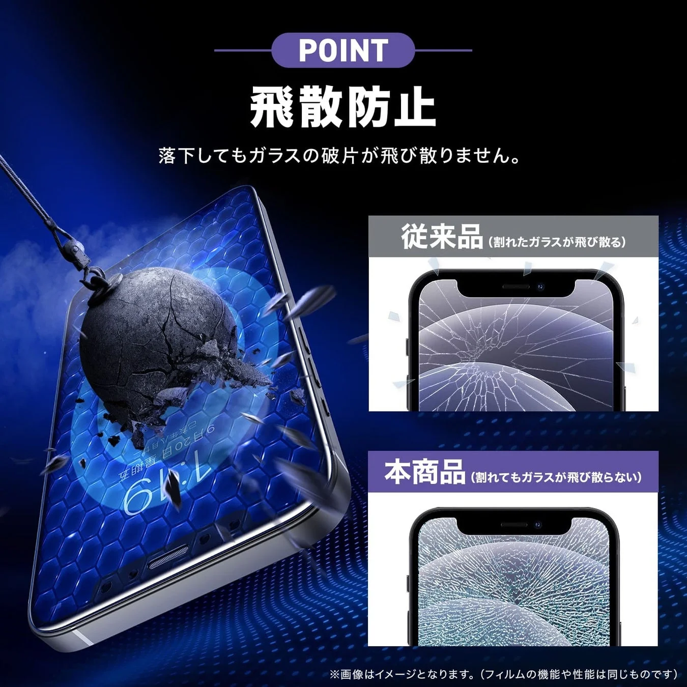 飛散防止機能の比較