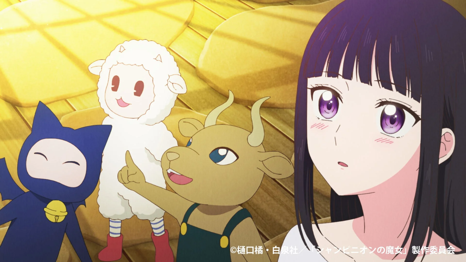 少女と可愛らしい動物たち