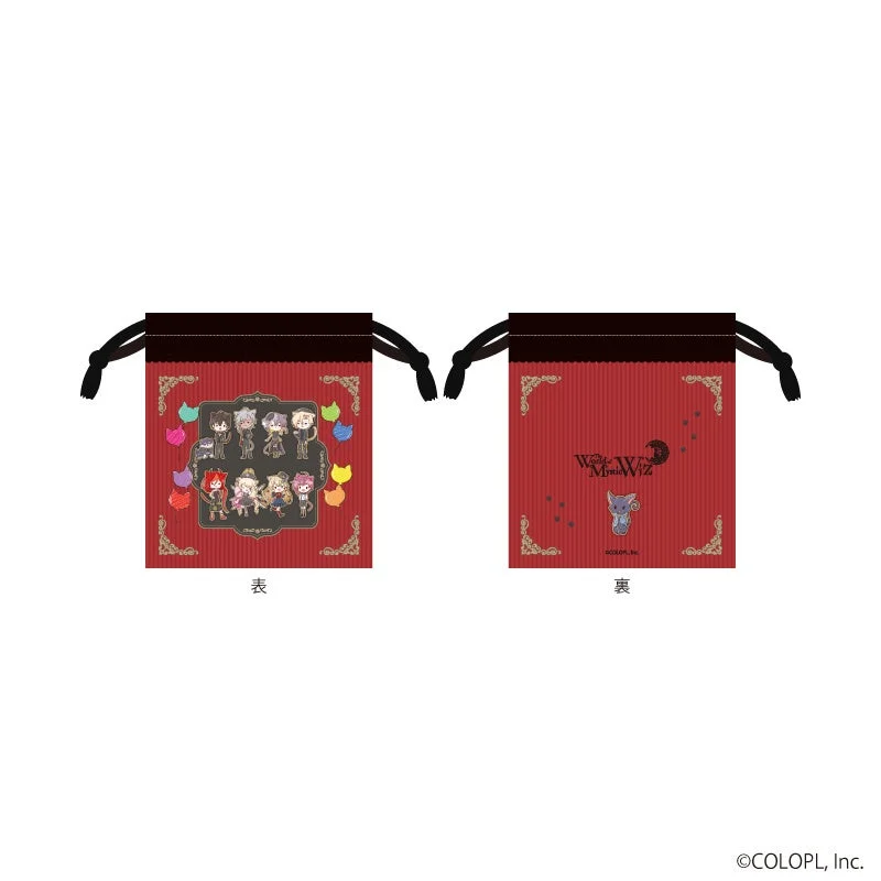 デフォルメ猫耳キャラクターの巾着