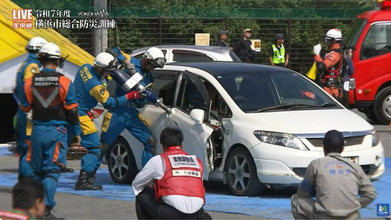 横浜市総合防災訓練の様子
