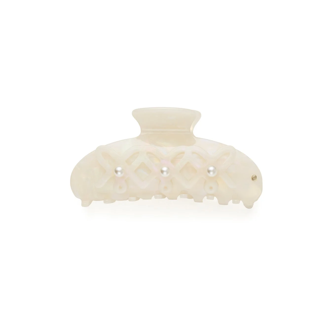 ヘアクリップ ハートパール (O.WHT)