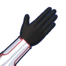 サイバー風のデザインが施された手袋