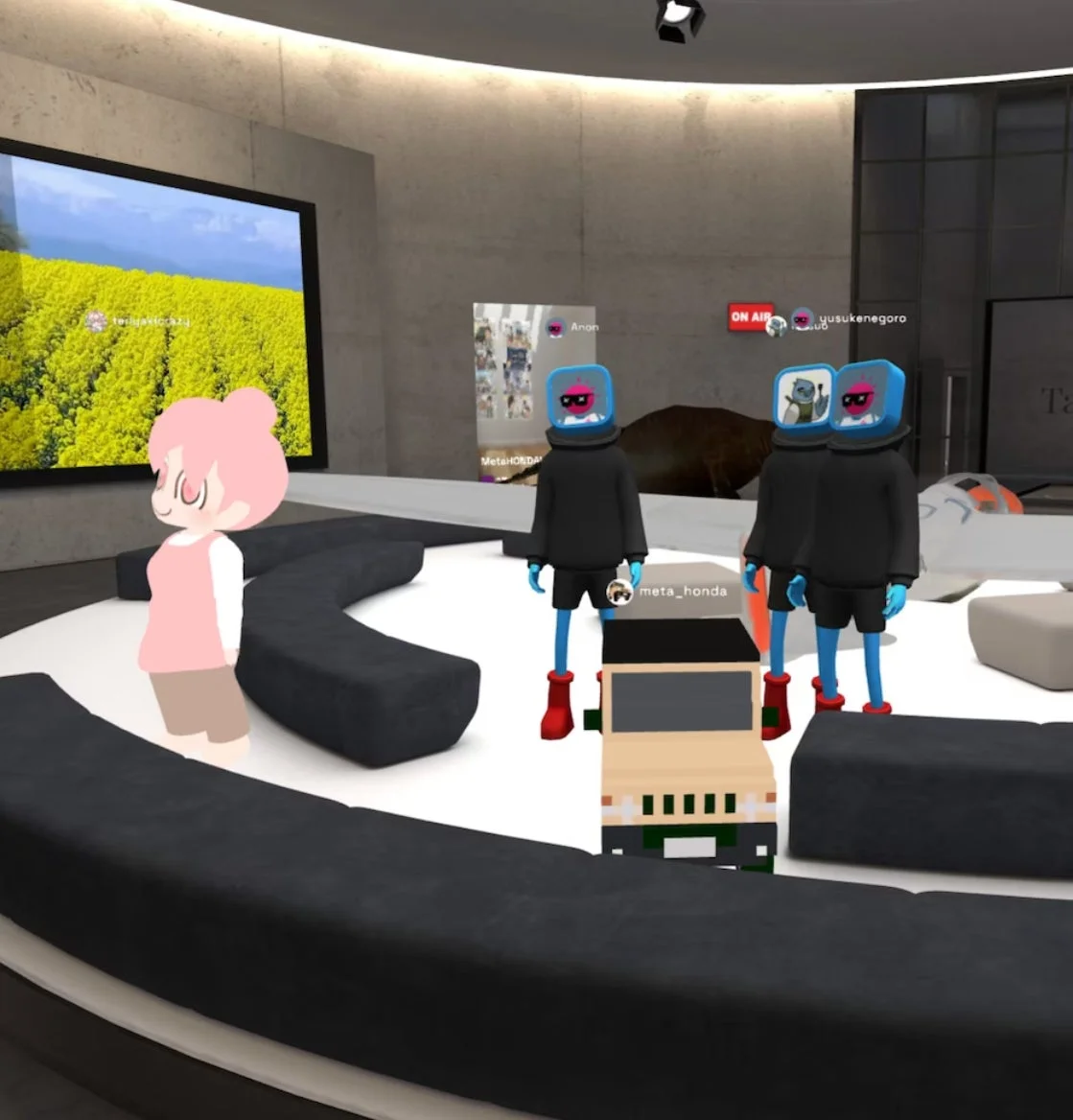 メタバース空間でのアバター交流