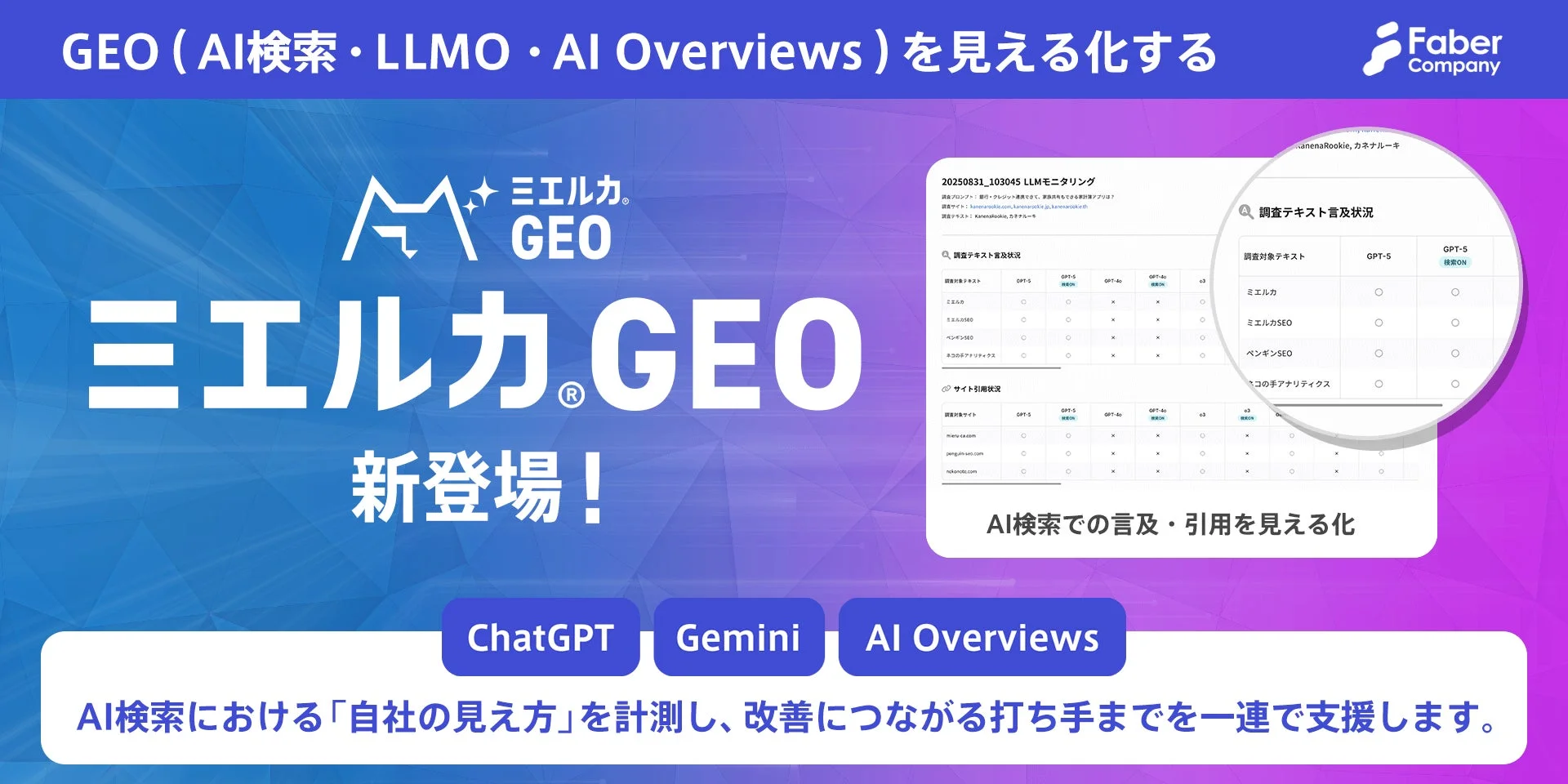 ミエルカGEOのサービス紹介