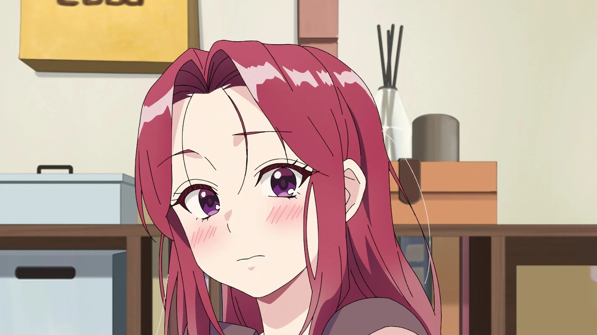 頬を赤らめる撫子