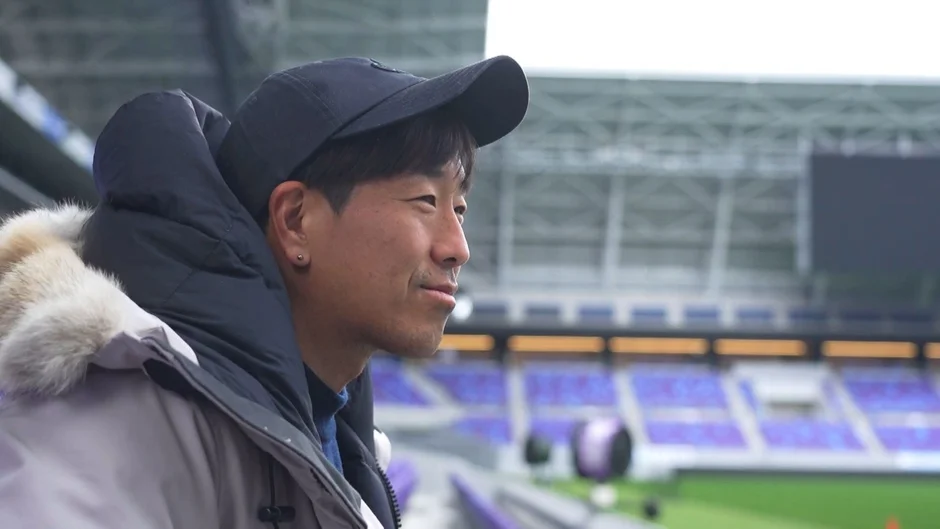 前向きな表情の柏選手