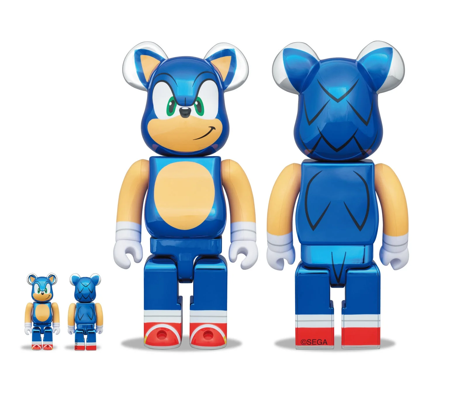 BE@RBRICK SONIC THE HEDGEHOG CHROME Ver.