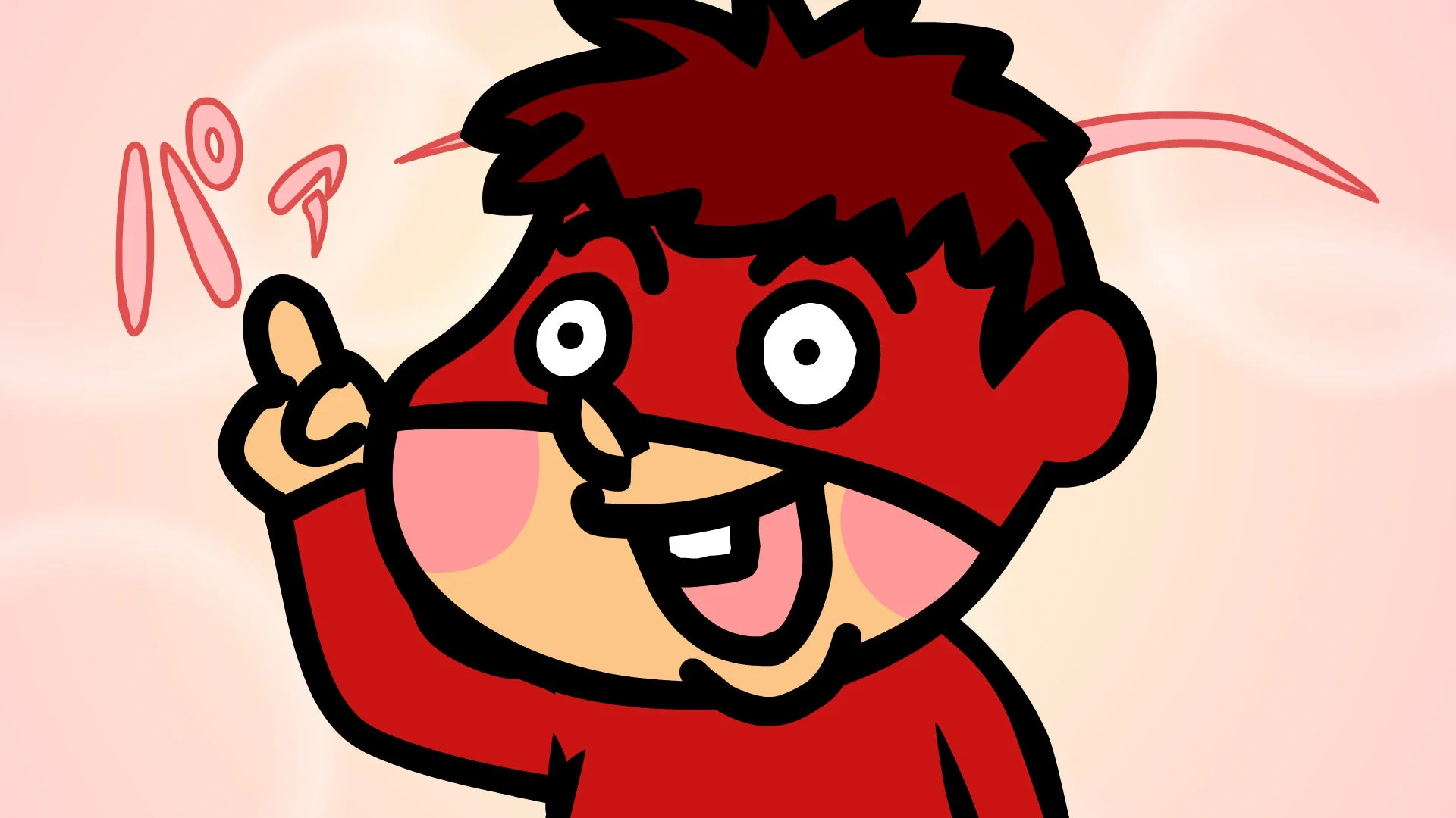 赤いマスクの男の子キャラクター